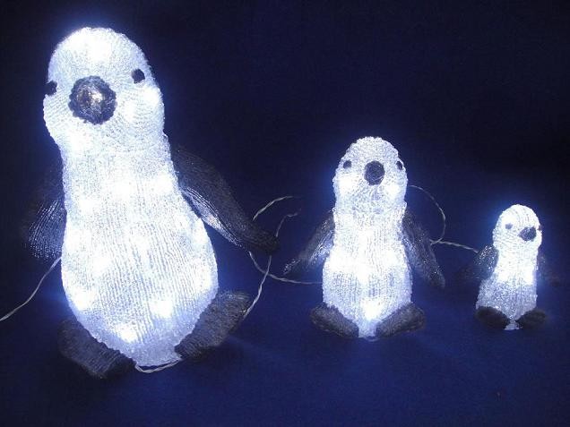 FY-001-A08クリスマスペンギン家族アクリル電球ランプ FY-001-A08安いクリスマスペンギン家族アクリル電球ランプ - アクリルライト中国で行われた