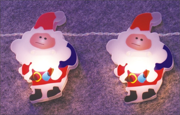  made in china  FY-009-C64 LED LIGHT CHAIN WITH PVC SANTA CLAUS  company