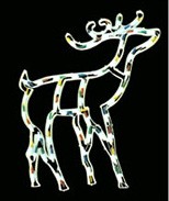 <b>クリスマスのシカのプラスチックフレームの電球ランプ</b> 安いクリスマス鹿プラスチックフレームの電球ランプ - プラスチックフレームライト中国で行われた
