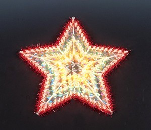 クリスマスの星プラスチックフレームの電球ランプ 安いクリスマスの星プラスチックフレームの電球ランプ - プラスチックフレームライト中国メーカー