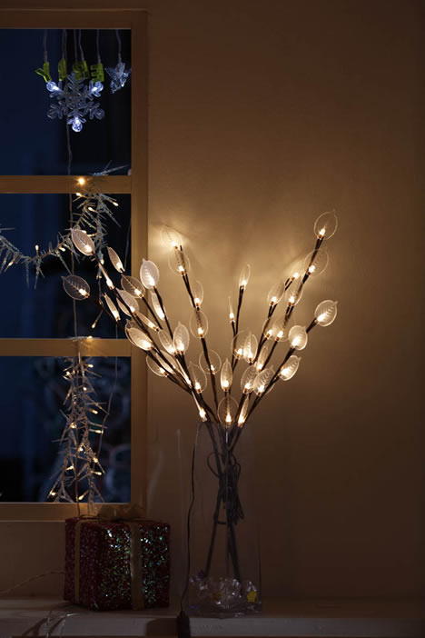 FY-50021 LED billig weihnachten Blatt Zweig kleine LED-Leuchten Lampe Lampe
