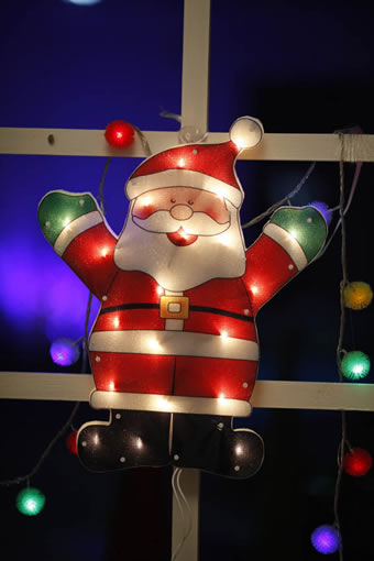 FY-60301安価なクリスマスサンタクロースウィンドウ電球ランプ