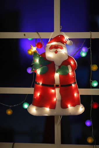 FY-60313安価なクリスマスサンタクロースウィンドウ電球ランプ